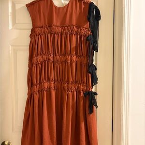 Malou Rust and Black Dress